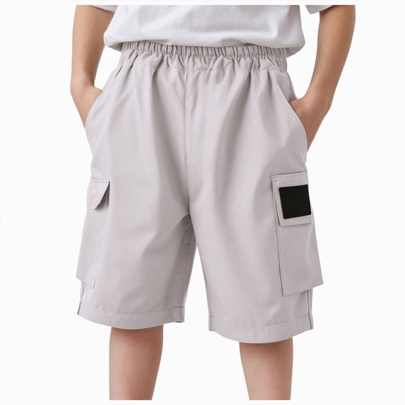 KPOPLK Baby Boys Lightweight Cargo Shorts Toddler Quick Dry Pull-On Hiking Shorts for Sports Outdoor with Pockets Beige 6-7 Years