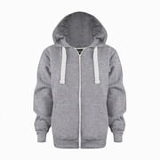 KPOPLK Baby Boys Zip Up Hoodie Toddler Boys Jacket Solid Winter Long Sleeve Hooded Sweatshirt Tops Fall Coat Kids 1-9 Years Grey Size 4-5 Years