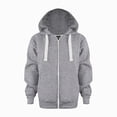 thumbnail image 1 of KPOPLK Baby Boys Zip Up Hoodie Toddler Boys Jacket Solid Winter Long Sleeve Hooded Sweatshirt Tops Fall Coat Kids 1-9 Years Grey Size 6-7 Years, 1 of 7