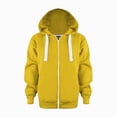 thumbnail image 1 of KPOPLK Baby Boys Zip Up Hoodie Toddler Boys Jacket Solid Winter Long Sleeve Hooded Sweatshirt Tops Fall Coat Kids 1-9 Years Yellow Size 9-10 Years, 1 of 7