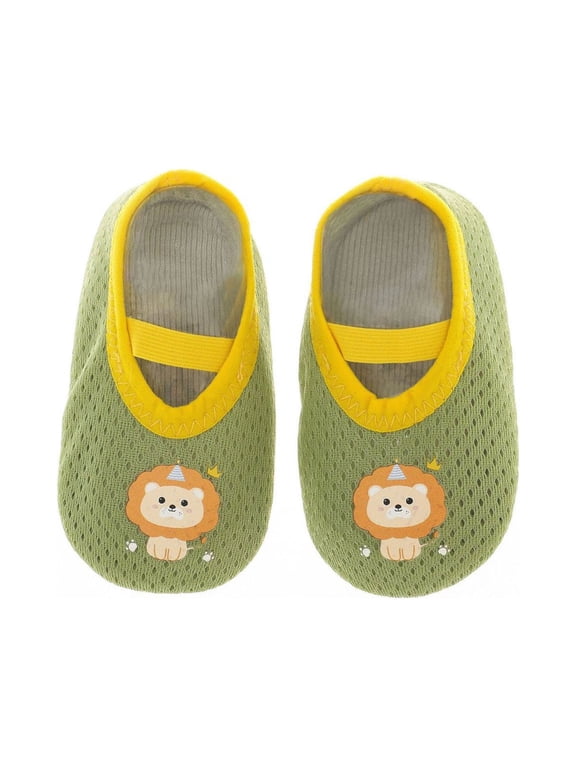 Baby First Walking Sock Shoes Rubber Soft Sole Non-Slip Slipper Elastic Sock Shoes Walking Shoes for Infant(18-24 Months,F67-Green)