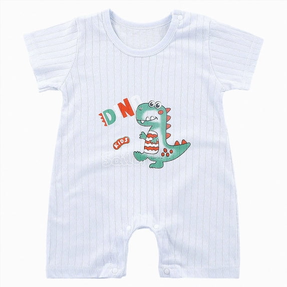 KPOPLK Baby Girl Clothes Infant Newborn Girl Outfits Summer Clothes Romper Short Sleeve Crewneck One -Piece Size 3-6 Months,Light Blue