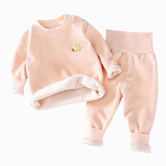 KPOPLK Baby Girl Clothes Toddler Girl Outfits Fall Winter High Waist Long Sleeve Sweatshirt Fleece Pants Cute Infant Clothing Set,Size 2-3 Years