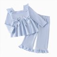 thumbnail image 1 of KPOPLK Baby Girl Clothes Toddler Outfit 2Pcs Fall Winter Outfit Clothing Set Girl Tops Pants Set Long Sleeve Kids Clothing,Size 2-3 Years, 1 of 9