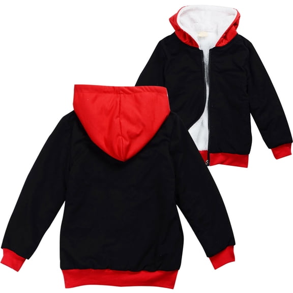 KPOPLK Baby Girl Zip-up Jacket Toddler Hoodie Sweatshirt Light Winter Coat Fall Outwear 2t-38t(7-8 Years,Black)