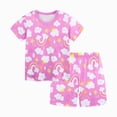 thumbnail image 1 of KPOPLK Baby Girls Outfit Set Kids Cute Toddler 3 6 12 18 24 Months 2T 3T fit Pjs Cotton Sleepwear(4-5 Years,Pink), 1 of 7
