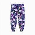 thumbnail image 1 of KPOPLK Baby Girls Sweatpants Straight Leg Elastic Waist Sweatpants for Toddler Girls Cute Print Trackpants 5-14Y Blue Size 0-3 Months, 1 of 4