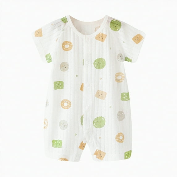 KPOPLK Baby Long Sleeve Romper Jumpsuit, Soft Rayon One Piece Pajamas Boy Girl(Green,12-18 Months)