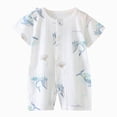thumbnail image 1 of KPOPLK Baby One Piece Romper Soft Cotton Sleepwear Footed Jumpsuit for 0-12 Month (Blue,0-6 Months), 1 of 4