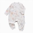 thumbnail image 1 of KPOPLK Baby Boy's Pajama with Bamboo Viscose Jumpsuit Romper Button Down Toddler Boy Sleeper Sleepwear Size 3-6, 1 of 5