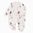 thumbnail image 1 of KPOPLK Baby Boy's Pajama with Bamboo Viscose Jumpsuit Romper Button Down Toddler Boy Sleeper Sleepwear Size 6-12, 1 of 5