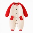 thumbnail image 1 of KPOPLK Baby Pajamas, Long Sleeve with Snap Closure Pajamas Sleepers(Red,3-6 Months), 1 of 6