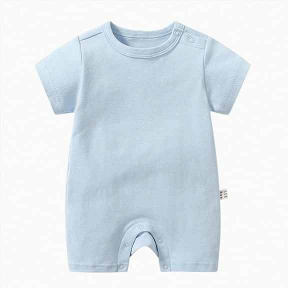 KPOPLK Baby Romper Boys Girls Bamboo Pajamas 2-Way Zipper Footless Unisex Long Sleeve Sleepers(Blue,0-3 Months)