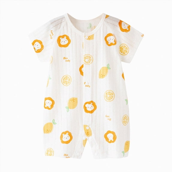 KPOPLK Baby Romper Jumpsuits for Boys and Girls Unisex Long Sleeve(Orange,12-18 Months)
