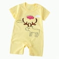 thumbnail image 1 of KPOPLK Baby Romper Jumpsuits for Boys and Girls Unisex Long Sleeve(Yellow,0-6 Months), 1 of 4