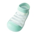 thumbnail image 1 of KPOPLK Baby Sock Shoes Toddler Soft Rubber Sole Non Slip Indoor Floor Slipper for Infant Boys Girls(12-18 Months,F79-Mint Green), 1 of 7