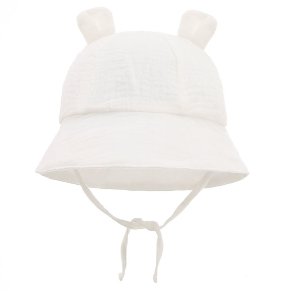 KPOPLK Baby Sun Hat Infant Boys Girls Bear Print Bucket Hat 0-12 Months UPF 50+ Sun Protective Summer Beach Hats Age 3-12 Months