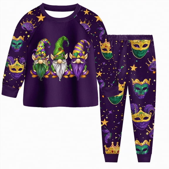 KPOPLK Baby Toddler Boy Clothes Fall Winter Carnival Outfit Long Sleeve Sweatshirts Pants Set(8-9Years,)