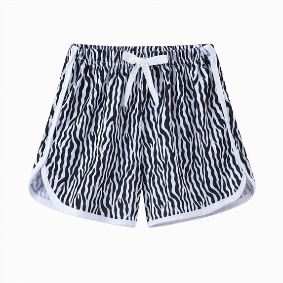KPOPLK Baby & Toddler Boy Cotton Shorts 2t 3t 4t 5t 6t 7t Summer Casual Elastic Waist Stripe Print Shorts Size 5-6 Years,Black