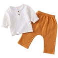 thumbnail image 1 of KPOPLK Baby Toddler Boy Outfits 2T 3T 4T 5T Clothes Fall Winter Kids Pattern Short Sleeve T-Shirt Tee& Shorts Set Size 5-6 Years,Yellow, 1 of 6