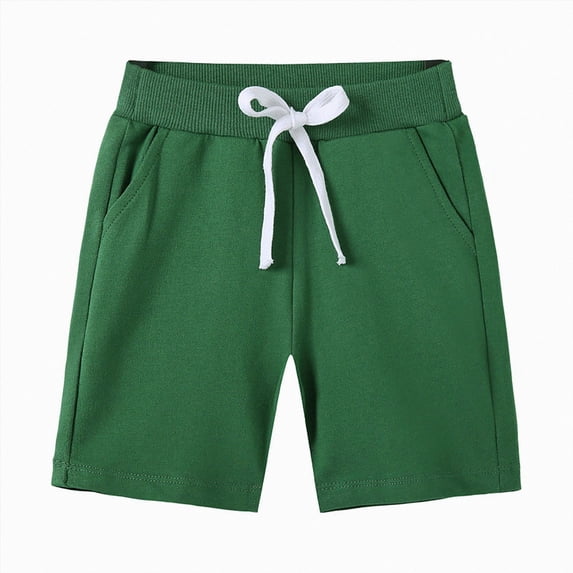 KPOPLK Baby Toddler Shorts Boys Cotton Solid Shorts with Drawstring Breathable Soft Summer Clothes 2-9 Years Size 4-5 Years,AG