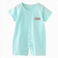 thumbnail image 1 of KPOPLK Baby Unisex Jumpsuits Comfy Solid Color New born Boy Girl Rompers Long Sleeve Zipper Infant Colthes(Blue,12-18 Months), 1 of 4