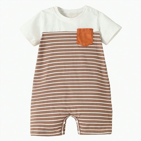 KPOPLK Baby Unisex Jumpsuits Comfy Solid Color New born Boy Girl Rompers Long Sleeve Zipper Infant Colthes(Brown,12-18 Months)