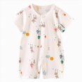 thumbnail image 1 of KPOPLK Baby Unisex Jumpsuits Comfy Solid Color New born Boy Girl Rompers Long Sleeve Zipper Colthes(Yellow,12-18 Months), 1 of 4
