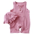 thumbnail image 1 of KPOPLK Baby Unisex One-piece Breathable Romper Newborn Baby Boys Girls Summer Sleeveless Cotton Jumpsuit Size 9-12 Months,b16-Pink, 1 of 9