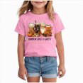 thumbnail image 1 of KPOPLK Big Girls Halloween T-Shirt Fall Cute Cartoon Ghost Short Sleeve Shirt Kids Girl Crewneck Top Size 9-10 Years,Pink, 1 of 4