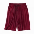 thumbnail image 1 of KPOPLK Big and Tall Shorts for Men Up to Mens Shorts Summer Solid Color Casual Comfortable Drawstring Pocket Elastic Waist Shorts Size XXXXL,Red, 1 of 9