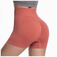thumbnail image 1 of KPOPLK Biker Shorts for Women High Waist - 8" Workout Shorts with Inner Pocket Yoga Spandex Gym Running Shorts,Brick Red,Size M, 1 of 8