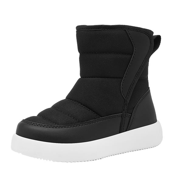 KPOPLK Boots for Little Girls Boys Children's Casual Shoes Mesh Soft Sole Breathable Sports Short Boots Waterproof Winter Snow Boots for Little Child/Big Kid(8,F14-White)