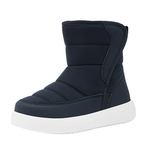 KPOPLK Boots for Little Girls Boys Children's Casual Shoes Mesh Soft Sole Breathable Sports Short Boots Waterproof Winter Snow Boots for Little Child/Big Kid(9.5,F11-Dark Blue)