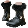 thumbnail image 1 of KPOPLK Boots Side Zipper Ankle Booties Toddler/Little Kid/Big Kid(13.5,O13-Black), 1 of 2