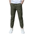 thumbnail image 1 of KPOPLK Boy's Baggy Sweat Pants Kids Boy Wide Leg Clothes Lounge Summer Toddler Boy Trousers Clothing with Pockets Size 6-7 Years,AG, 1 of 8