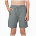 thumbnail image 1 of KPOPLK Boys Chino Shorts - Lightweight Cotton Straight Fit Chino Shorts Casual School Uniform Shorts for Boys with Button Closure Grey 12-13 Years, 1 of 4