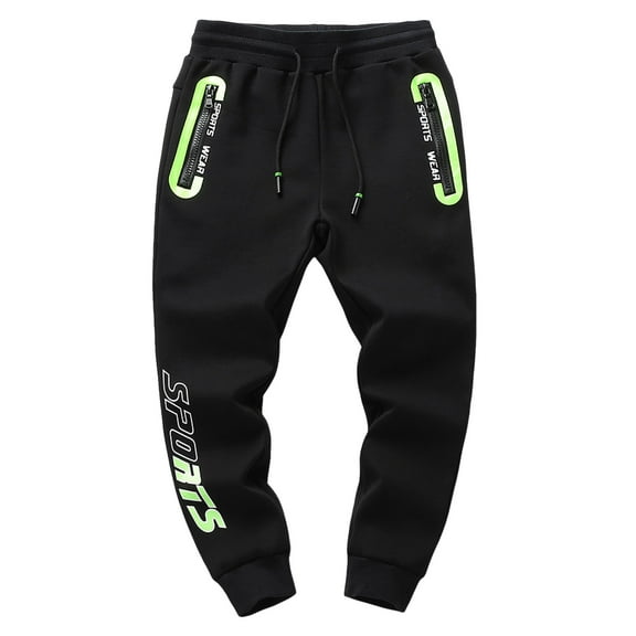 KPOPLK Boys Fashionable and Trendy Cool Casual Pants Comfortable and Breathable Versatile Pants(11-12 Years,A222-Black)