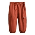 thumbnail image 1 of KPOPLK Boys Girls Cargo Pants Unisex Kids Casual Joggers Elastic Waist Cargo Sweatpants for Boys & Girls(7-8 Years,Brick Red), 1 of 2