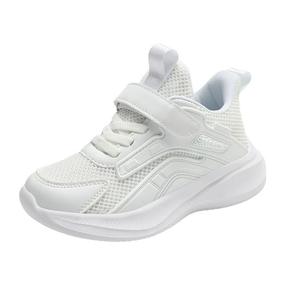 KPOPLK Boys Girls Shoes Kids Sneakers Breathable Athletic Running Tennis Shoes for Toddler/Little Kid/Big Kid(11.5,F51-White)