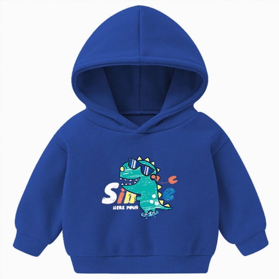 KPOPLK Boys Graphic Hoodies Fall Casual Long Sleeve Cool Clothes for 1t 2t 3t 4t Winter Toddler Kids Pullover Fashion Sweatshirt Blue Size 18-24 Months