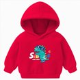 thumbnail image 1 of KPOPLK Boys Graphic Hoodies Fall Casual Long Sleeve Cool Clothes for 1t 2t 3t 4t Winter Toddler Kids Pullover Fashion Sweatshirt Red Size 5-6 Years, 1 of 7