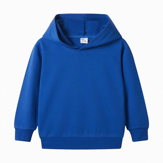 KPOPLK Boys Hooded Tees - Lightweight Performance Thermal Knit Sweatshirts Pullover Hoodie Long Sleeve Shirts for Boys Blue Size 6-7 Years