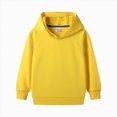 thumbnail image 1 of KPOPLK Boys Hooded Tees - Lightweight Performance Thermal Knit Sweatshirts Pullover Hoodie Long Sleeve Shirts for Boys Yellow Size 5-6 Years, 1 of 4