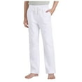 thumbnail image 1 of KPOPLK Boys' Jogger Pants Soft Athletic Tricot Jogger Sweatpants for Boys(10-11 Years,F108-White), 1 of 9