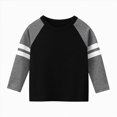 thumbnail image 1 of KPOPLK Boys Long Sleeve Shirts Cotton T-Shirts for Boy Spring Fall Winter Kids Casual Basic Tee Tops 1-7 Years(8-10 Years,Black), 1 of 4