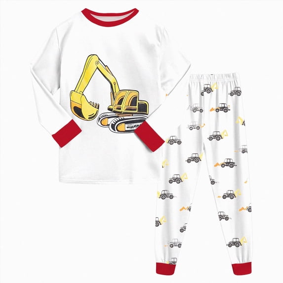 KPOPLK Boys Pajamas Cozy Soft Long Sleeves Top and Pants 2 Piece Cool Pjs Pajamas Set Big Boys Sleepwear,Size 2-3 Years