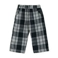thumbnail image 1 of KPOPLK Boys Plaid Pants Boys Girls Printed Plaid Pants with Pockets Drawstring Elastic Waist for Christmas(2-3 Years,I23-Black), 1 of 7