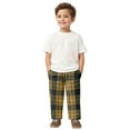 thumbnail image 1 of KPOPLK Boys Plaid Pants Boys Girls Printed Plaid Pants with Pockets Drawstring Elastic Waist for Christmas(9-12 Months,I26-Yellow), 1 of 8