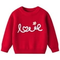 thumbnail image 1 of KPOPLK Boys School Uniform Sweater Big Boys' & Little Kids Youth Long Sleeve Round-Neck Sweater(5-6 Years,R117-Red), 1 of 9